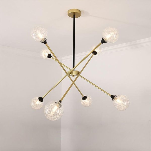 LED Modern Glass Sputnik Chandelier Pendant Light Hanging Lamp Island Lights - Image 3