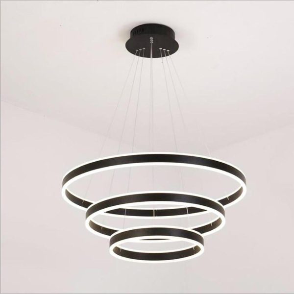 3 Circles Interweaved LED Modern Chandeliers Pendant Light Hanging Lamp - Image 10