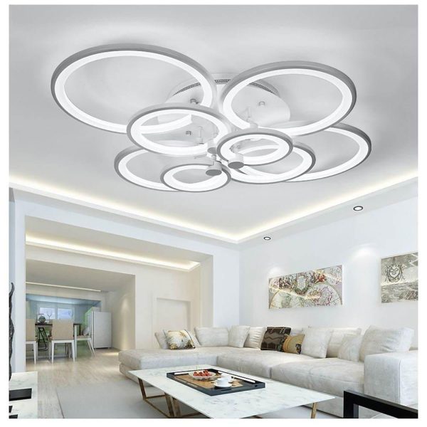 Elegant Semi Flush Mount Ceiling Lights with Unique Overlapping Rings - Image 21