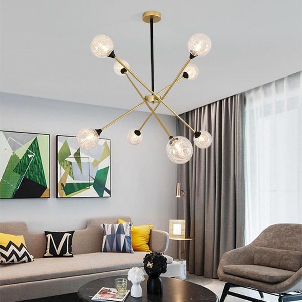 LED Modern Glass Sputnik Chandelier Pendant Light Hanging Lamp Island Lights - Image 2