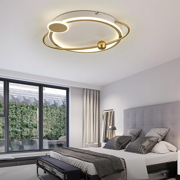 Oval Shaped Bedroom Flush Mount Lighting Unique LED Ceiling Lights - Image 5