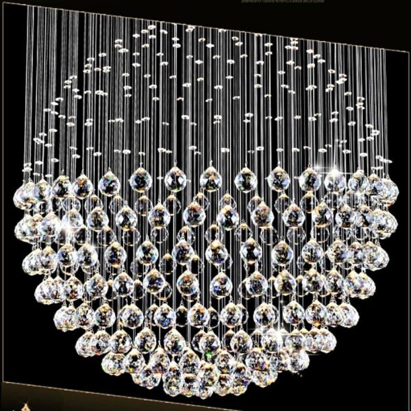 Double Sphere Metal Crystal Rustic Chandeliers Contemporary Chandeliers - Image 10