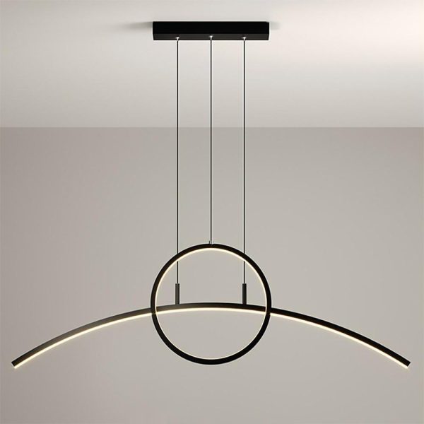 Curve Circle Pendant Lighting Metal Modern Pendant Lighting for Kitchen - Image 2
