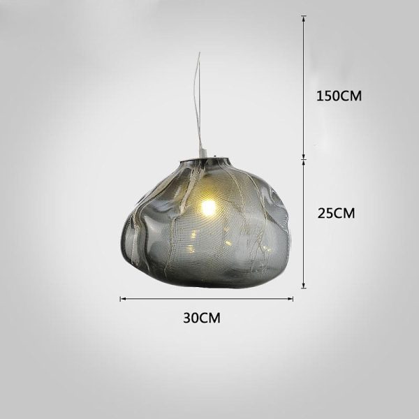 Industrial Metal Glass Bubble Pendant Light Irregular Oval Pendant Lighting - Image 8