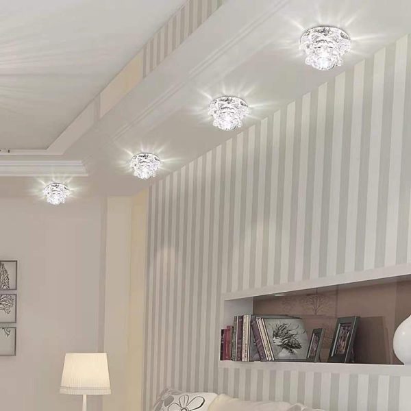 Electroplated Glass Flower Design LED Multi Color Modern Ceiling Lights - Image 5