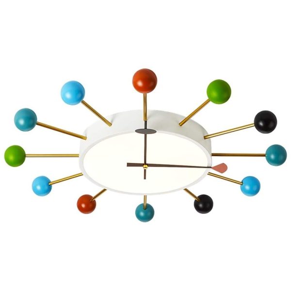 24 Inches Colorful Nelson Ball Clock LED Round Flush Mount Ceiling Light - Image 5
