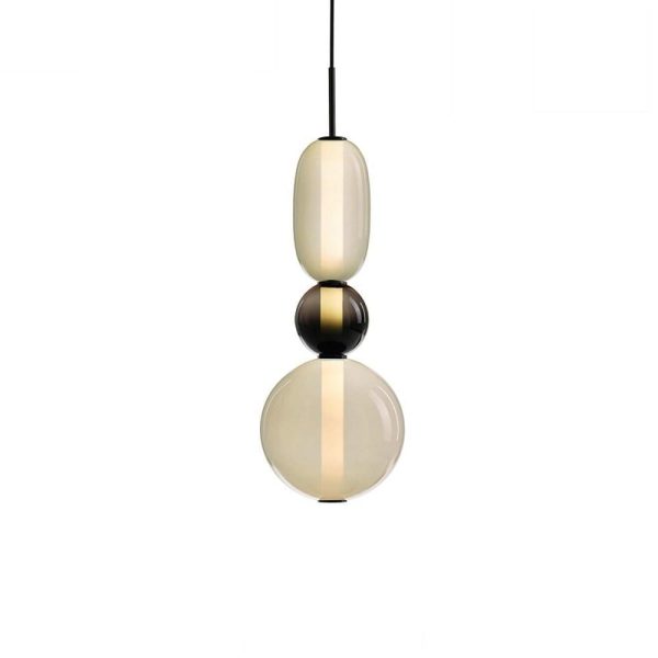 Multiple Shapes Colored Glass Pendant Light Metal Pendant Lighting - Image 8