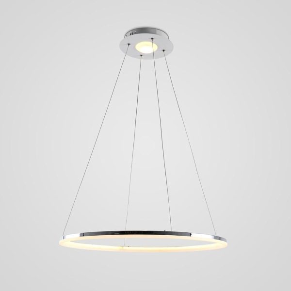 LED Circular Sturdy Modernistic Brushed Nickel Pendant Light With Remote Controller - Image 13