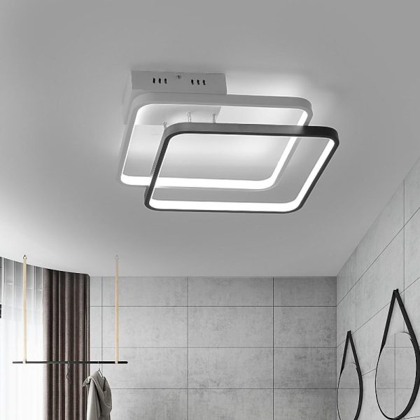 2 Square Flush Mount Ceiling Light Minimalist Modern LED Light - Image 3