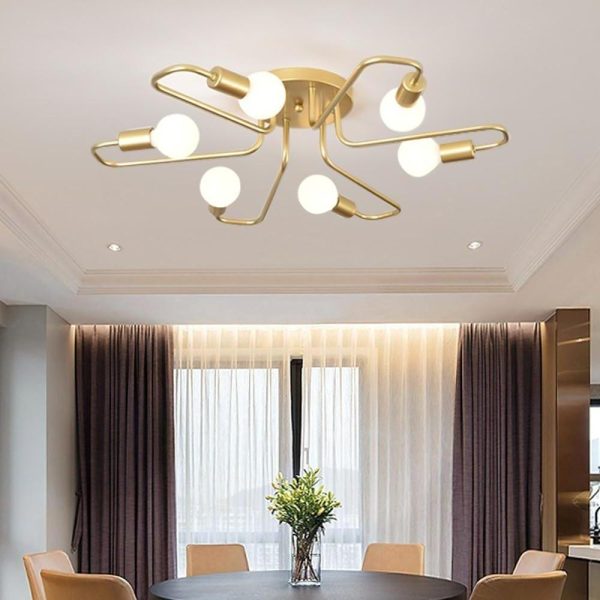 Linear Metal Flower Shaped LED Modern Flush Mount Lighting Ceiling Lights - Image 2