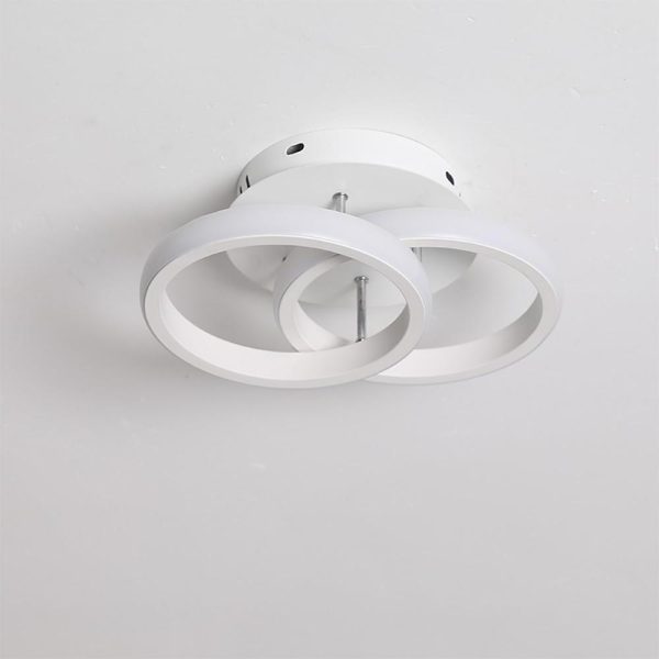 2 Circle Flush Mount Lighting Fixtures Metal LED Living Room Ceiling Lights - Image 6