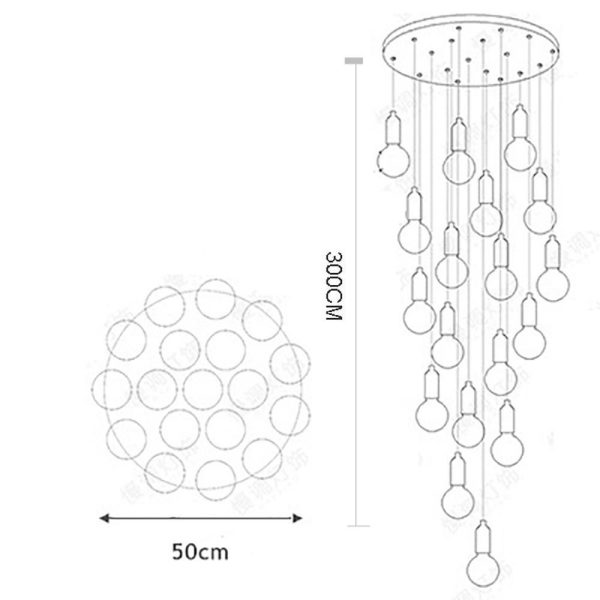 Acrylic Bubble Globe LED Modern Pendant Light Hanging Lamp Island Lights - Image 15