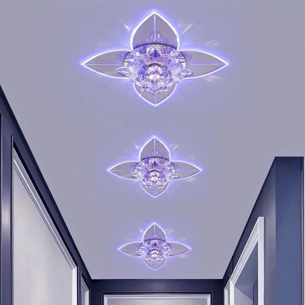 4 Pointed Classic Star LED Multi Color Crystal Modern Ceiling Lights - Image 3