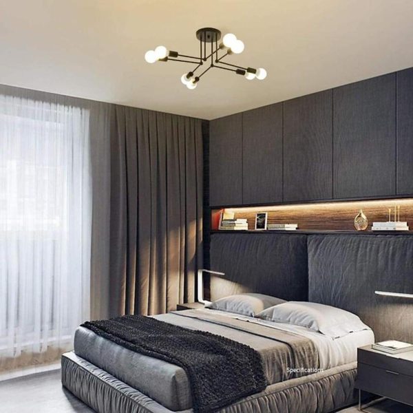 8-light LED Modern Sputnik Chandelier Ceiling Lights Pendent Lighting - Image 3
