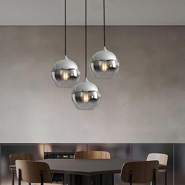Globe Design Industrial Pendant Lighting Modern Glass LED Kitchen Lighting Dining Room Lighting Ceiling Light - Image 2