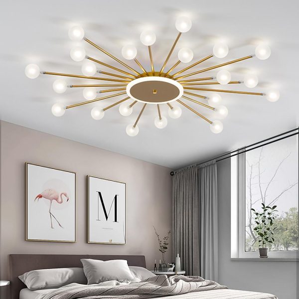 24 Lights LED Glass Metal Nordic Hanging Ceiling Lights Pendant Lights - Image 2