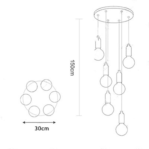 Acrylic Bubble Globe LED Modern Pendant Light Hanging Lamp Island Lights - Image 11