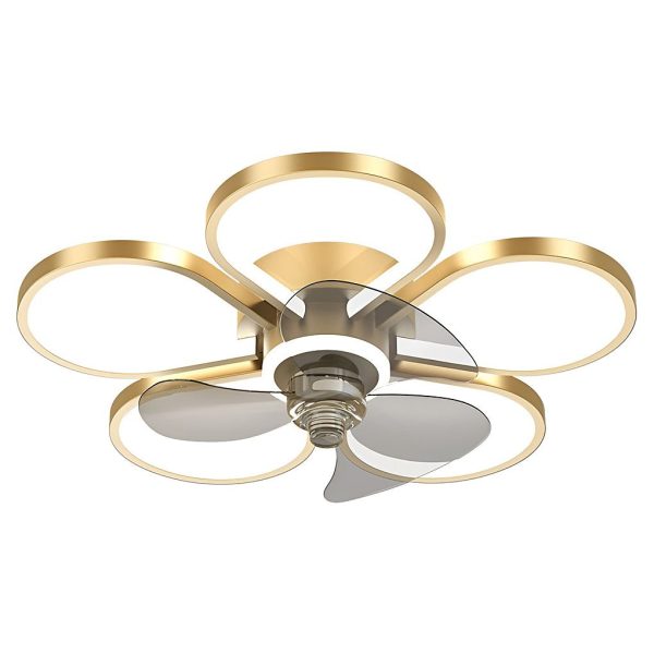 Nordic Flower Ceiling Fan Light LED Flush Mount Ceiling Fan Lamp - Image 8