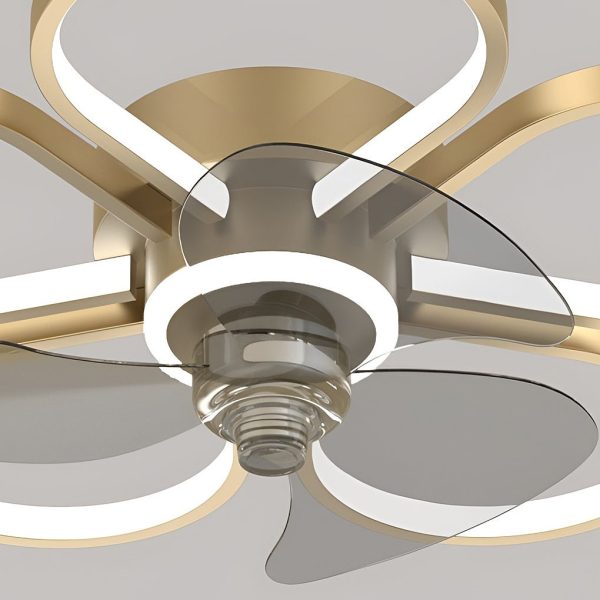 Nordic Flower Ceiling Fan Light LED Flush Mount Ceiling Fan Lamp - Image 10