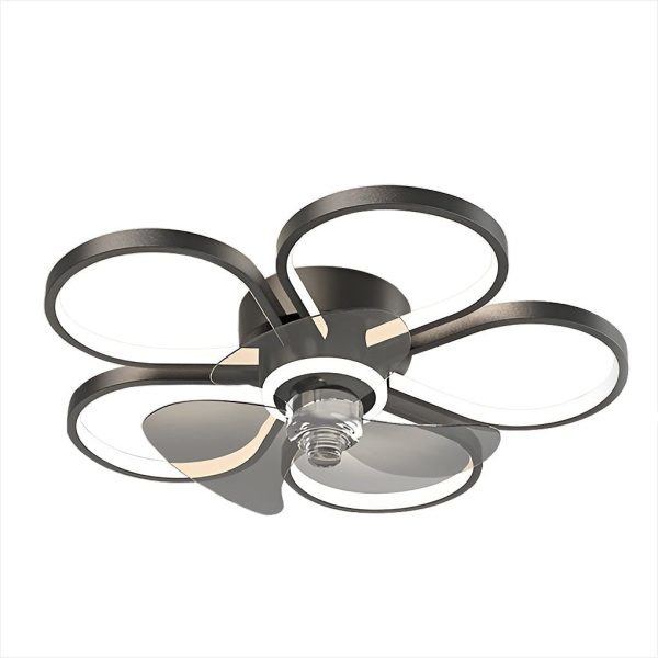 Nordic Flower Ceiling Fan Light LED Flush Mount Ceiling Fan Lamp - Image 7