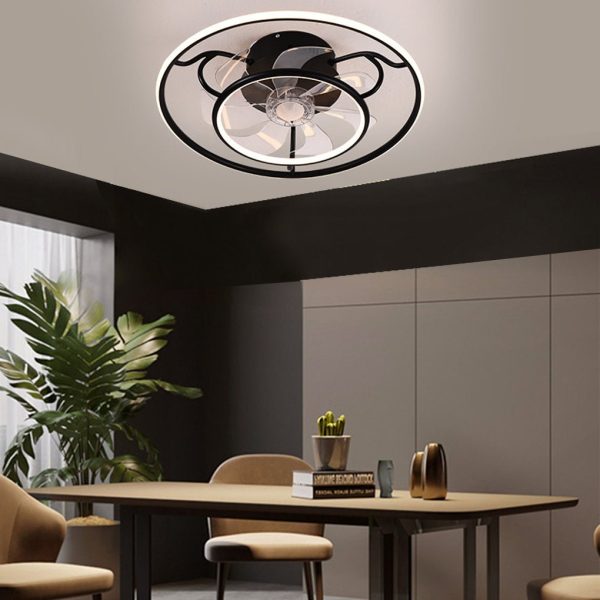 Nordic Frequency Conversion Adjustable Ceiling Fan Lights For Living Room Bedroom Dining Room - Image 4