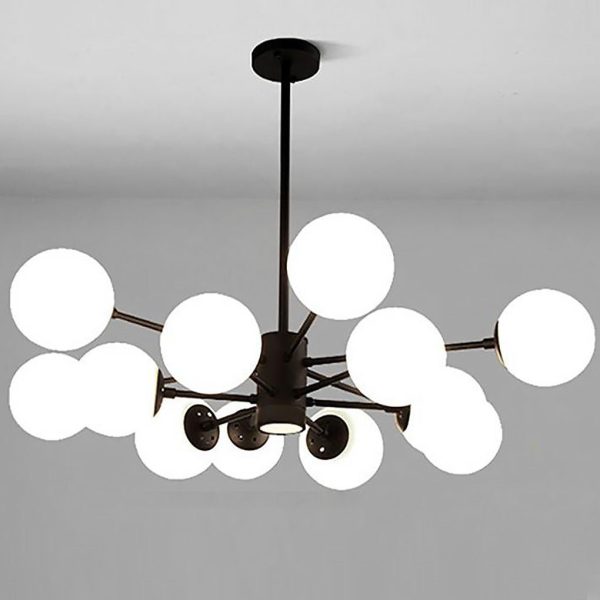 Nordic Glass Globe Chandelier Cluster Entryway Chandelier - Image 5