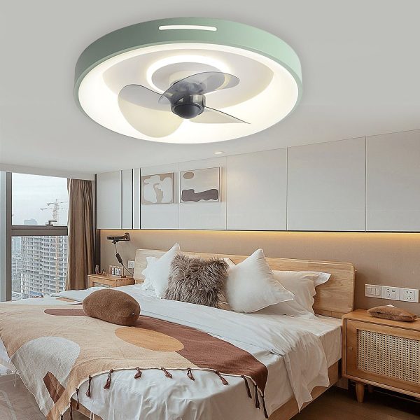 Nordic Inverter Ceiling Fan Light Ultra-thin Silent Ceiling Fan Lamp Intelligent - Image 2