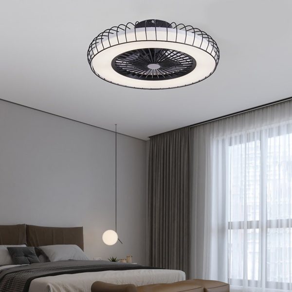 Nordic Invisible Fan Bladeless Stepless Dimming Integrated Ceiling Fan Lamp - Image 2