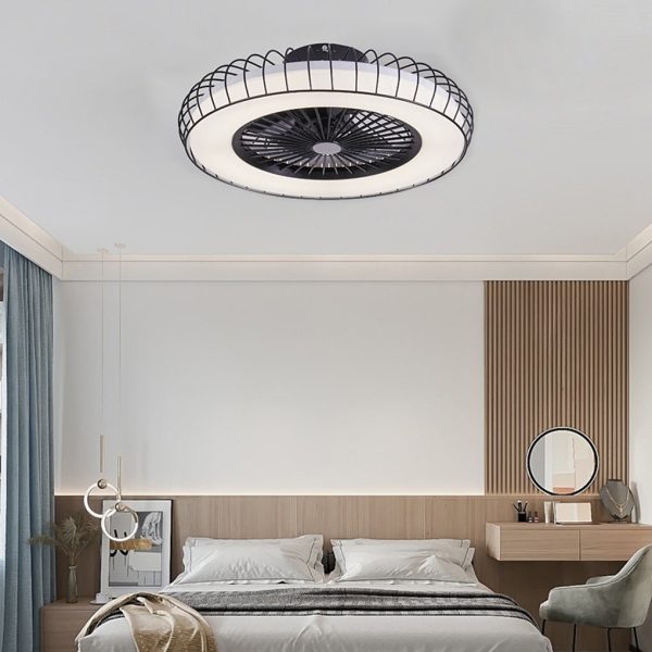 Nordic Invisible Fan Bladeless Stepless Dimming Integrated Ceiling Fan Lamp - Image 3