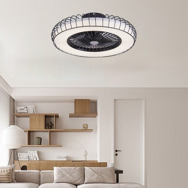 Nordic Invisible Fan Bladeless Stepless Dimming Integrated Ceiling Fan Lamp - Image 5