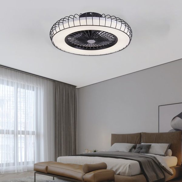 Nordic Invisible Fan Bladeless Stepless Dimming Integrated Ceiling Fan Lamp - Image 4