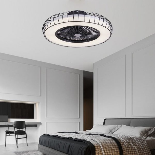 Nordic Invisible Fan Bladeless Stepless Dimming Integrated Ceiling Fan Lamp - Image 8