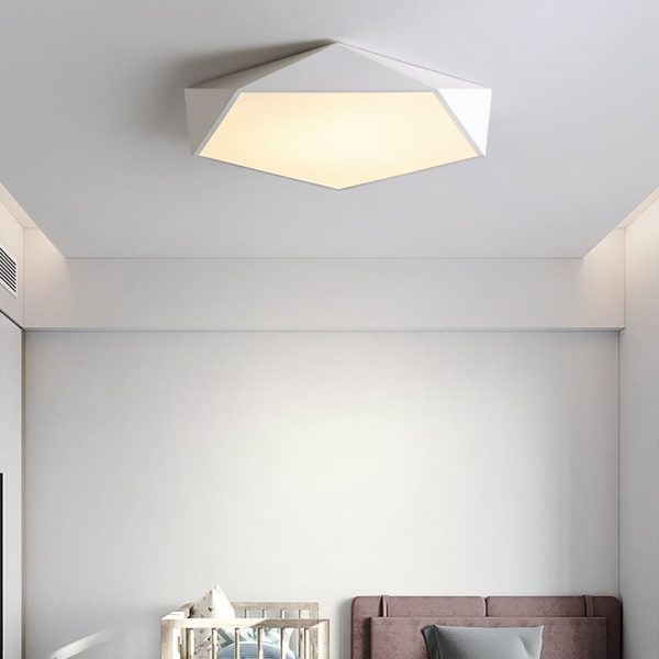 Nordic Minimalist Creative Geometric LED Three Color Dimming Ceiling Lamp - Image 2