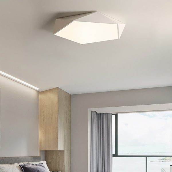 Nordic Minimalist Creative Geometric LED Three Color Dimming Ceiling Lamp