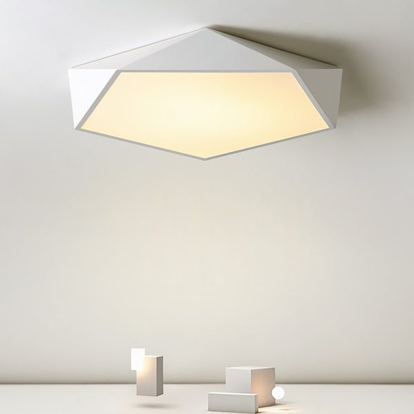 Nordic Minimalist Creative Geometric LED Three Color Dimming Ceiling Lamp - Image 4