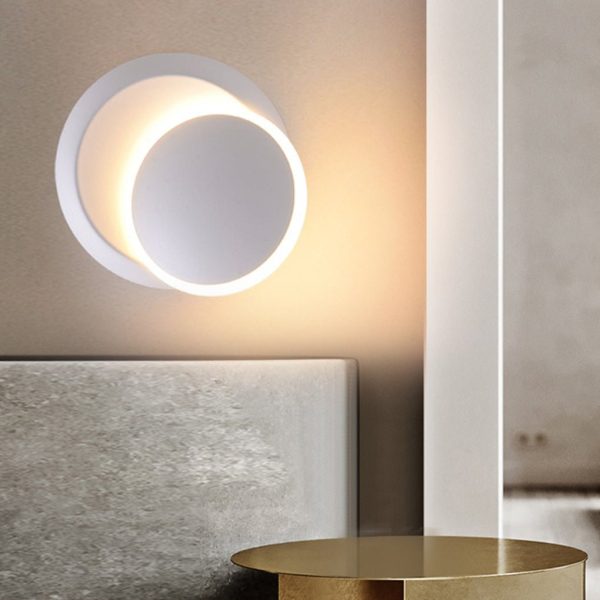 Nordic Minimalist LED Rotatable Round Wall Lights for Living Room Dining Room Cafe - Image 4