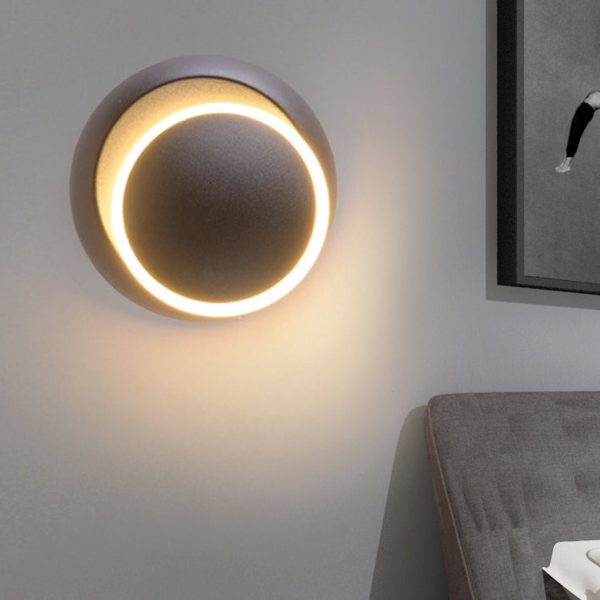 Nordic Minimalist LED Rotatable Round Wall Lights for Living Room Dining Room Cafe - Image 2