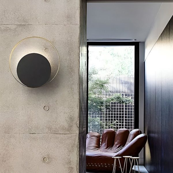 Nordic Minimalist LED Sconce Creative Round Wall Lamp Wall Sconces Wall Lights for Bedroom - Image 2