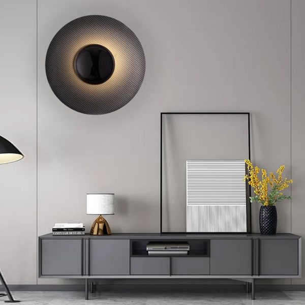 Nordic Minimalist Round Background Decorative LED Wall Lamp for Living Room Bedside - Image 4