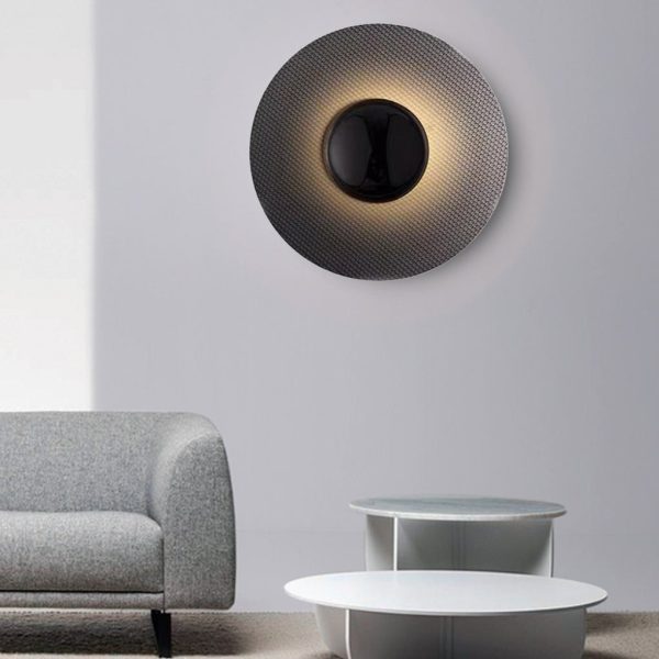 Nordic Minimalist Round Background Decorative LED Wall Lamp for Living Room Bedside - Image 2
