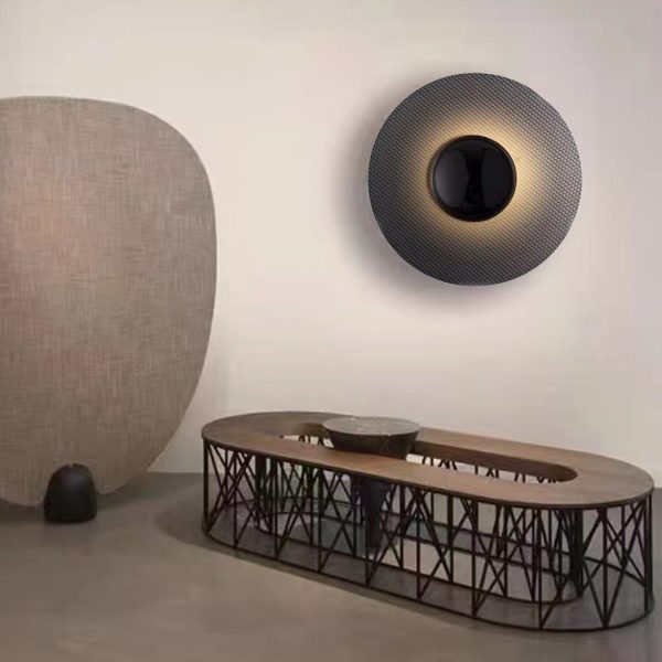 Nordic Minimalist Round Background Decorative LED Wall Lamp for Living Room Bedside - Image 3