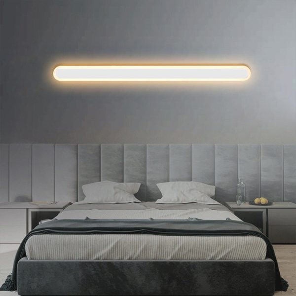 Nordic Minimalist Strip Three-color Light LED Bedside Living Room Background Wall Lamp - Image 4