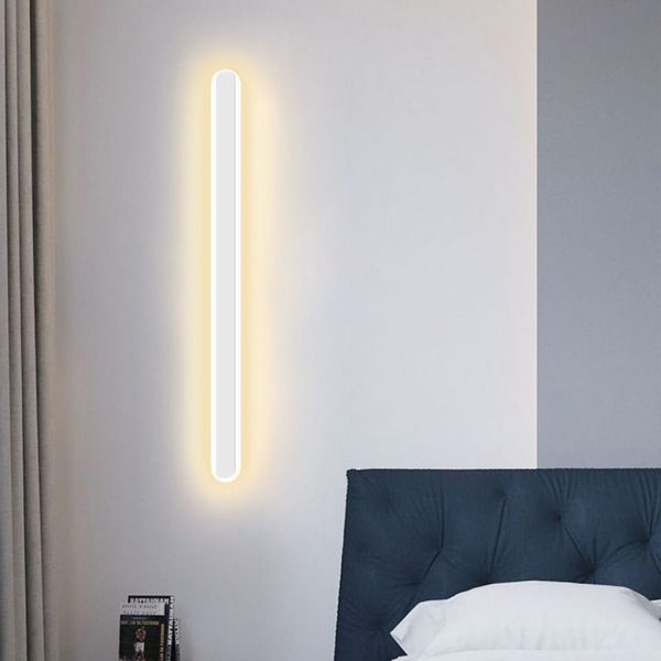 Nordic Minimalist Strip Three-color Light LED Bedside Living Room Background Wall Lamp - Image 3