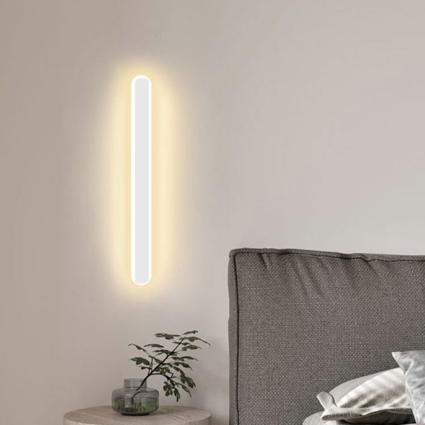 Nordic Minimalist Strip Three-color Light LED Bedside Living Room Background Wall Lamp - Image 2