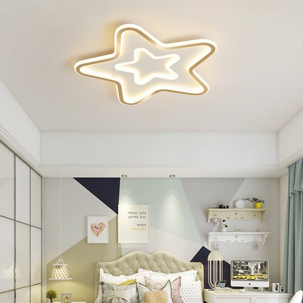 Nordic Simple LED Ultra-thin Five Pointed Star Ceiling Light Kid's Bedroom Lamp - Image 4