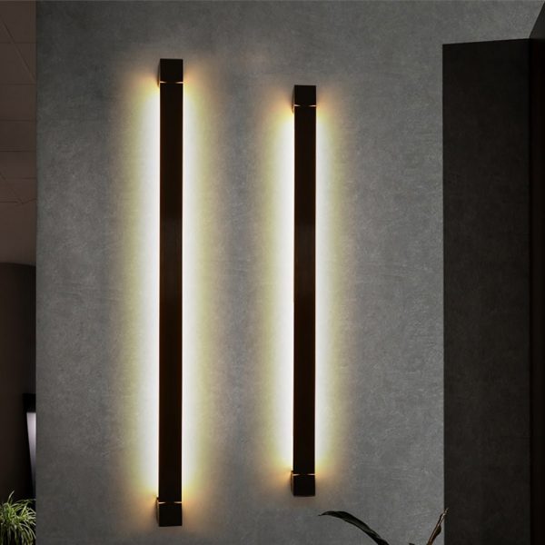 Nordic Ultra-thin Long Strip LED Bedside Background Wall Rotatable Wall Lamp - Image 9