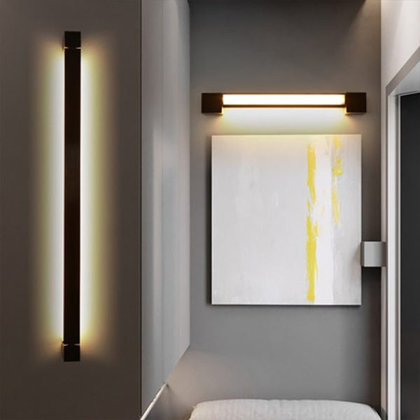 Nordic Ultra-thin Long Strip LED Bedside Background Wall Rotatable Wall Lamp - Image 6