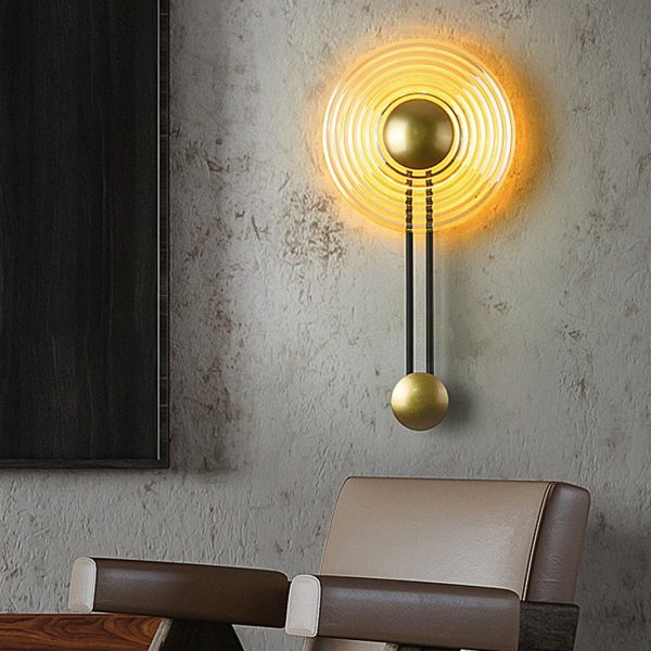 Nordic Unique Corrugated Ripple Glass Ins Aisle Bedside Decorative LED Wall Lamp - Image 3