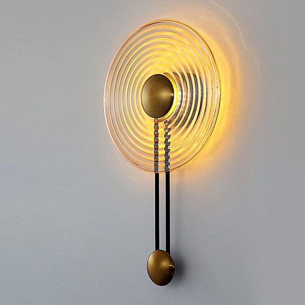 Nordic Unique Corrugated Ripple Glass Ins Aisle Bedside Decorative LED Wall Lamp - Image 6