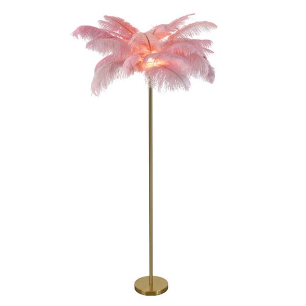 30 Inch Statement Ostrich Feather Decorative Accent Floor Lamp - Image 8